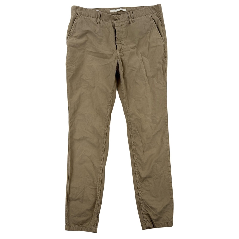 Norse Projects Aros Chino Pants Mens 34 Beige Slim Fit Light Twill Casual 34x31